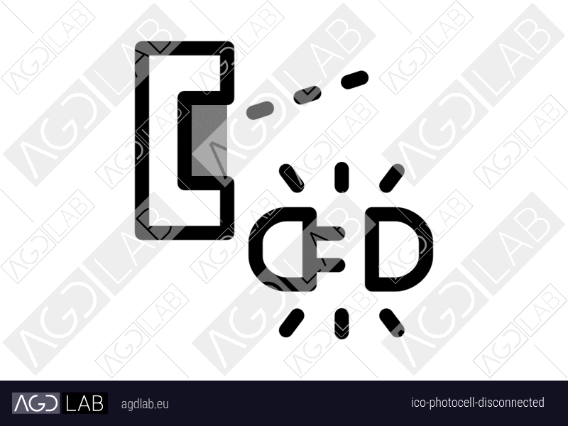 Photocell disconnected icon
