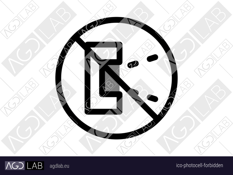 Photocell forbidden icon