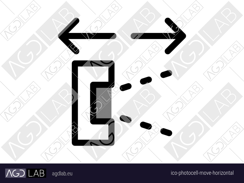 Photocell move horizontal icon