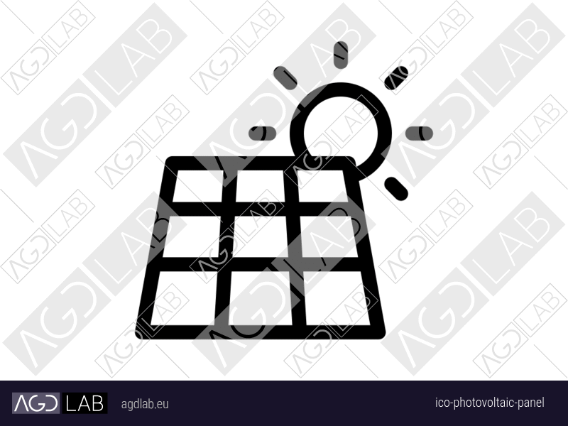 Photovoltaic panel icon