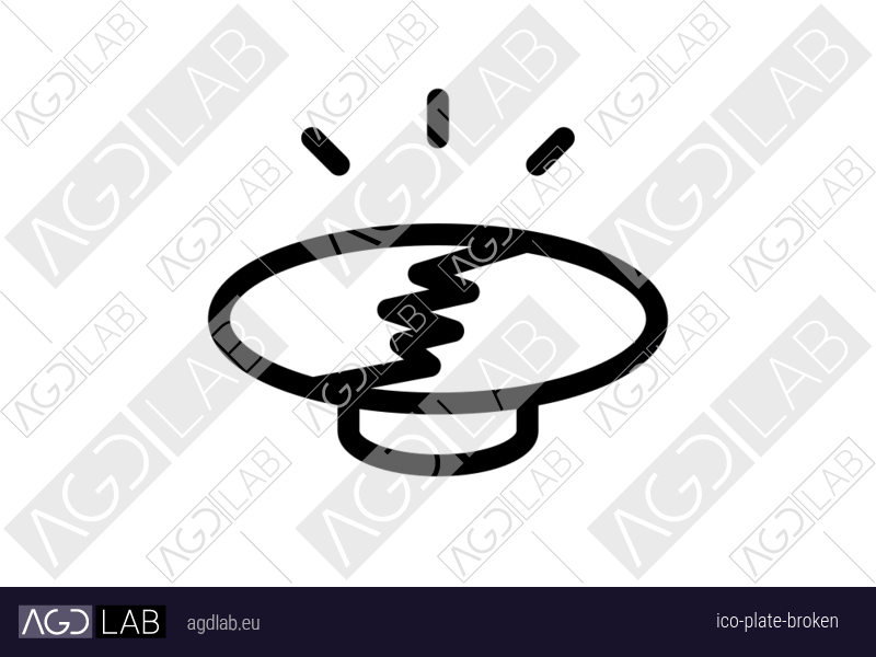 Plate broken icon