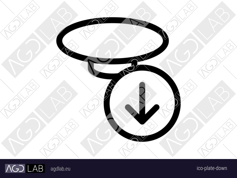 Plate down icon