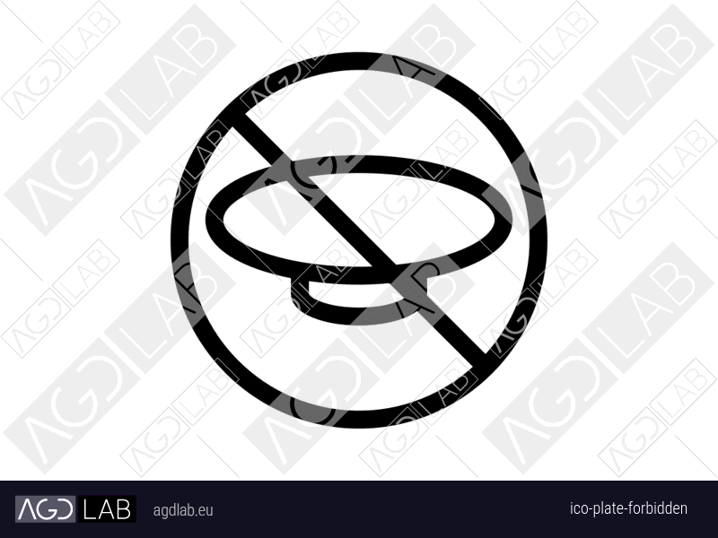 Plate forbidden icon