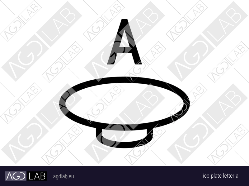Plate letter A icon