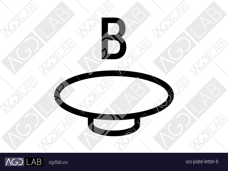 Plate letter B icon