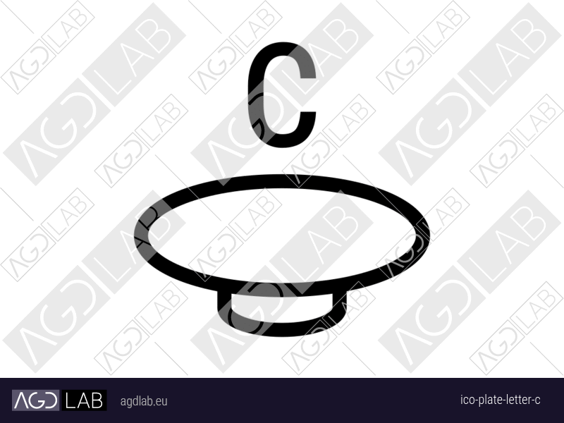 Plate letter C icon