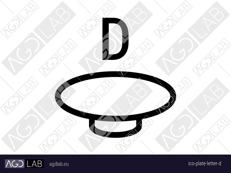 Plate letter D icon