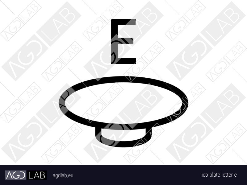 Plate letter E icon