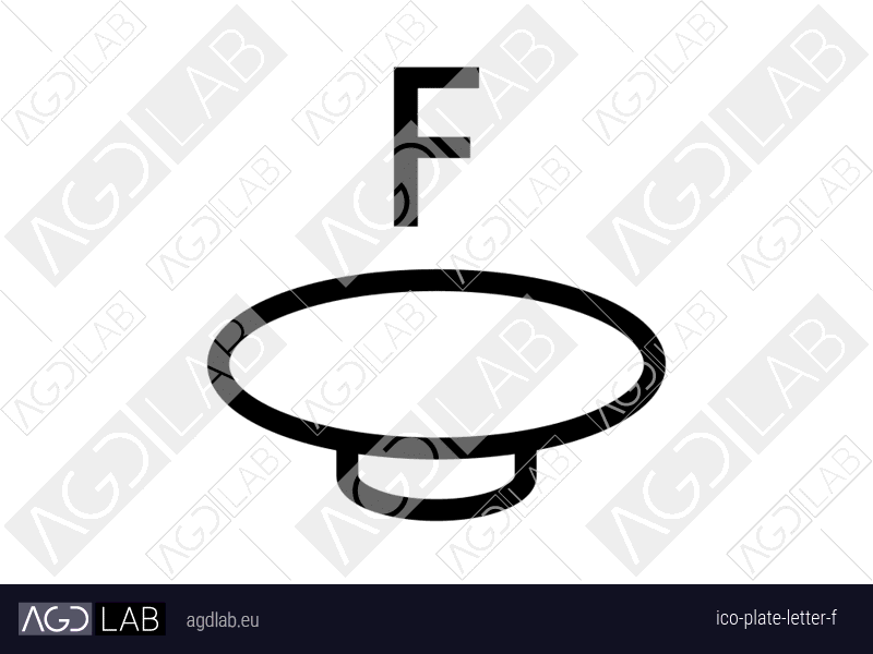 Plate letter F icon