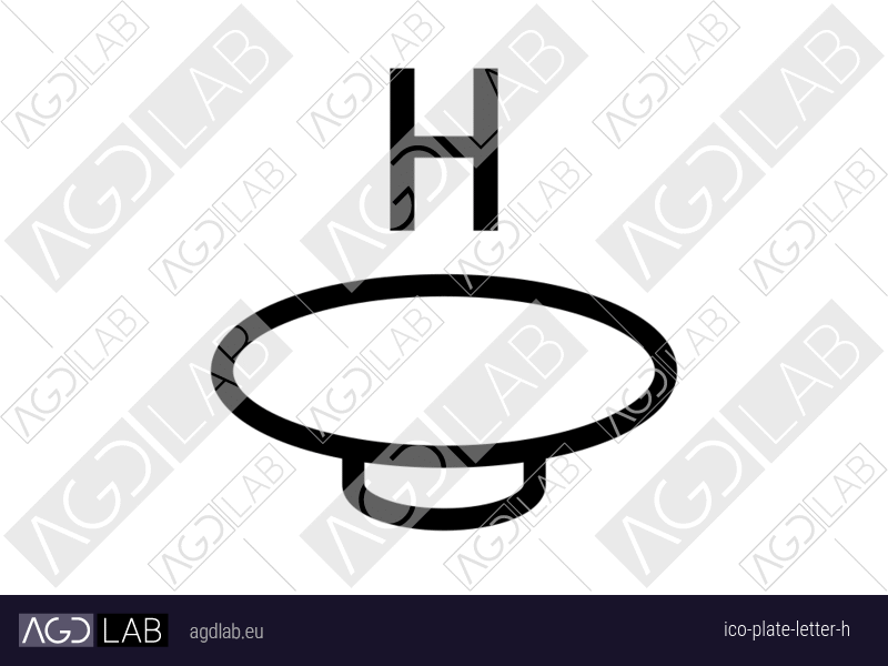 Plate letter H icon
