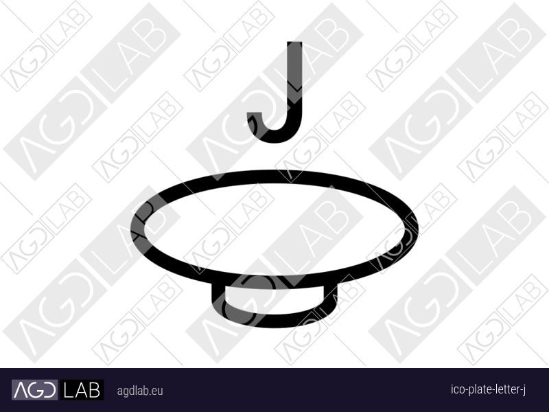 Plate letter J icon