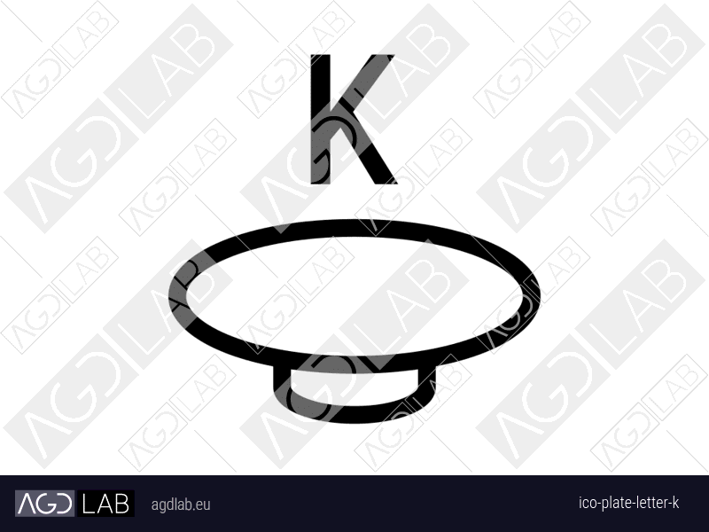 Plate letter K icon