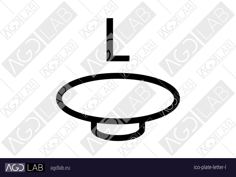 Plate letter L icon