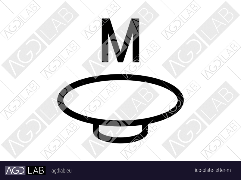 Plate letter M icon