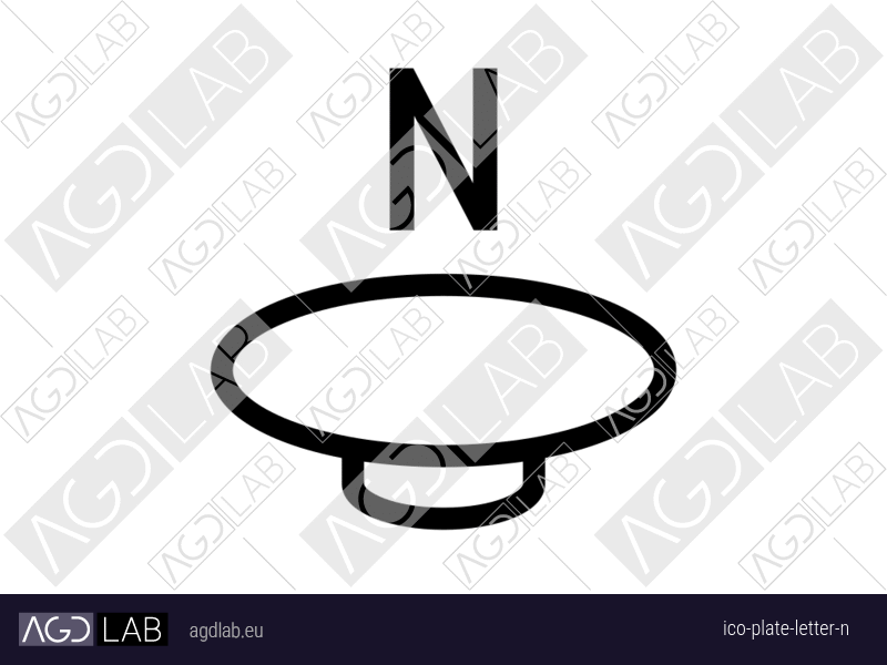 Plate letter N icon