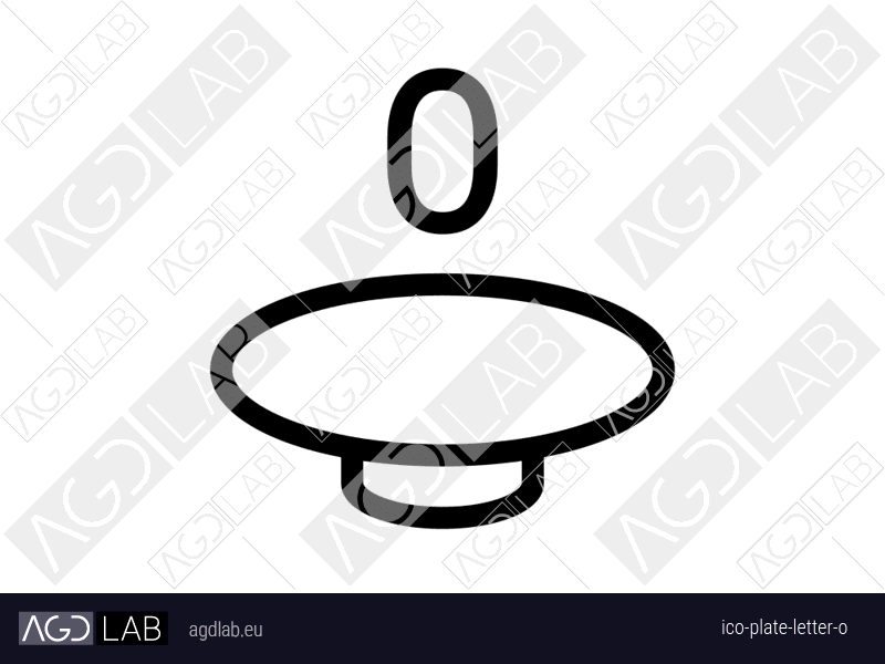 Plate letter O icon