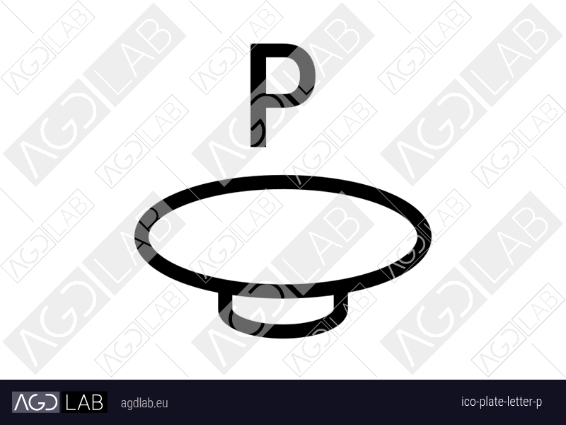 Plate letter P icon