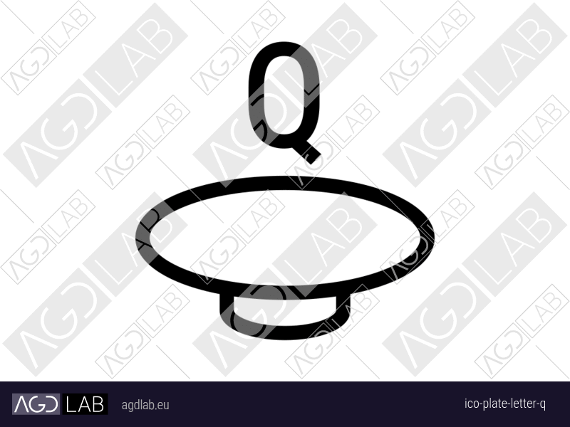 Plate letter Q icon