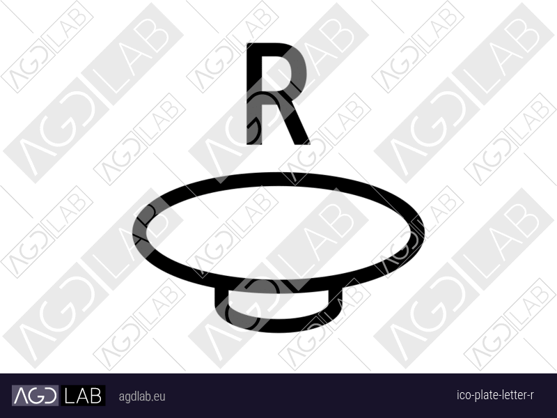 Plate letter R icon