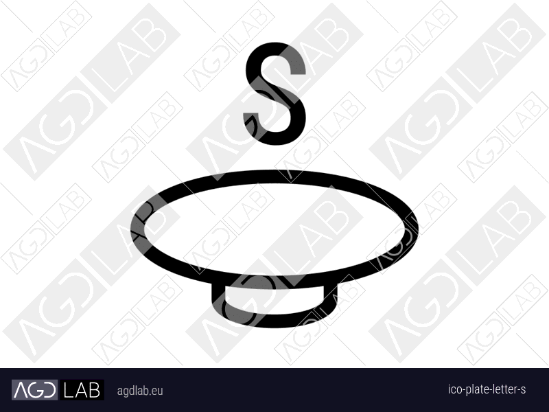 Plate letter S icon