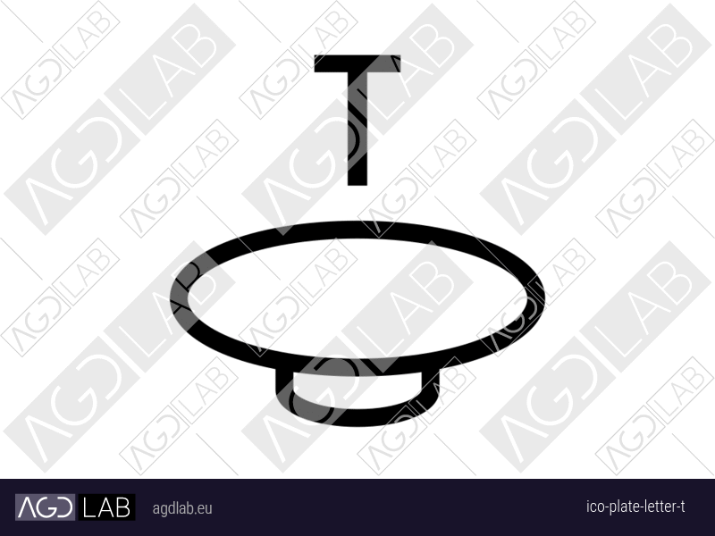 Plate letter T icon