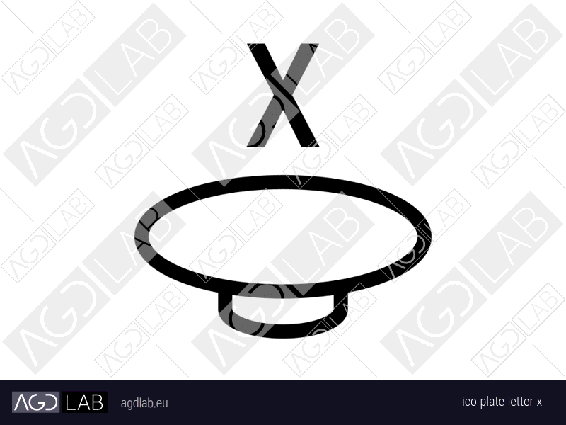 Plate letter X icon