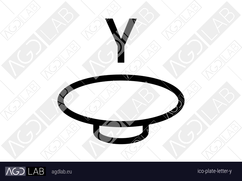 Plate letter Y icon
