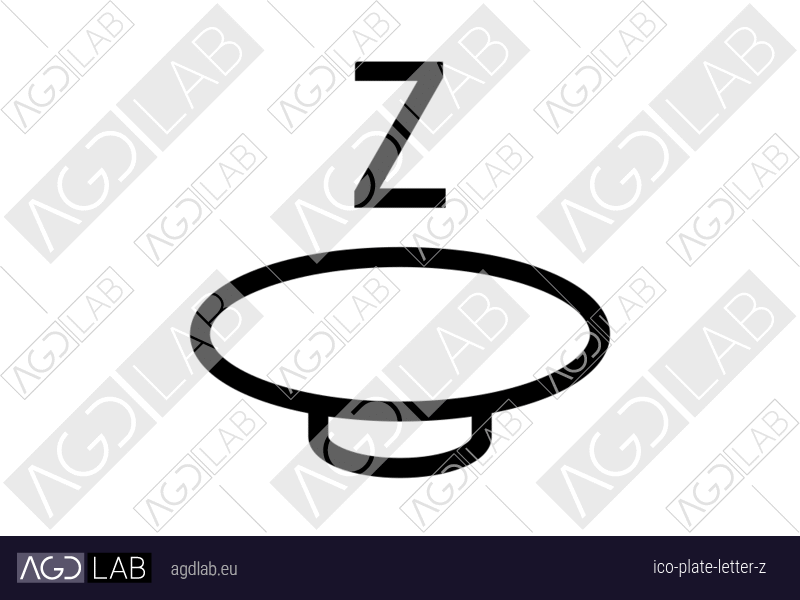 Plate letter Z icon
