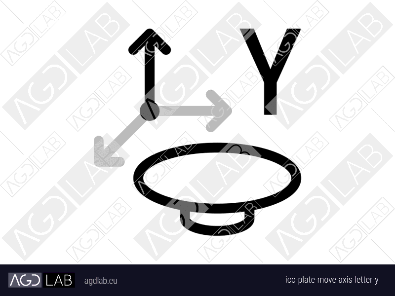 Plate move axis letter Y icon