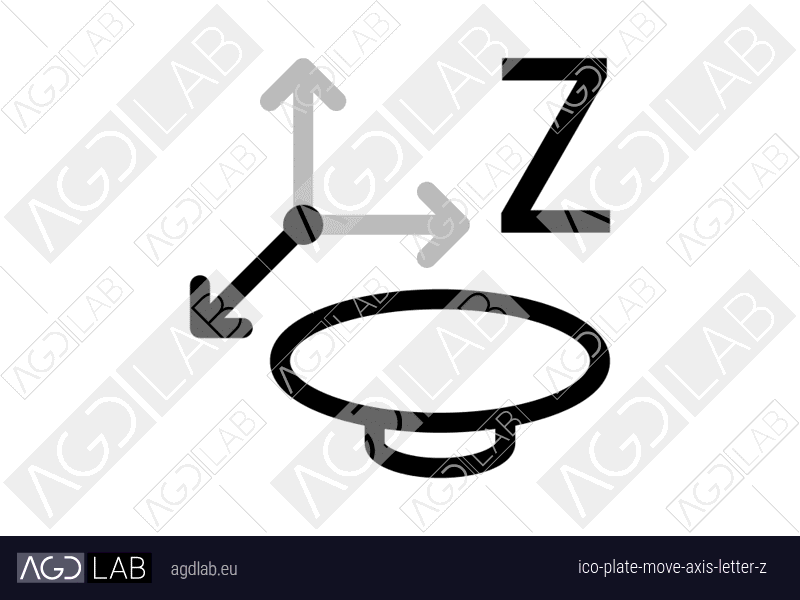 Plate move axis letter Z icon