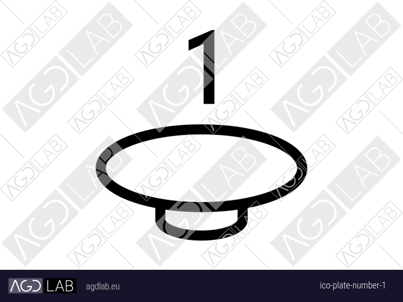 Plate number 1 icon