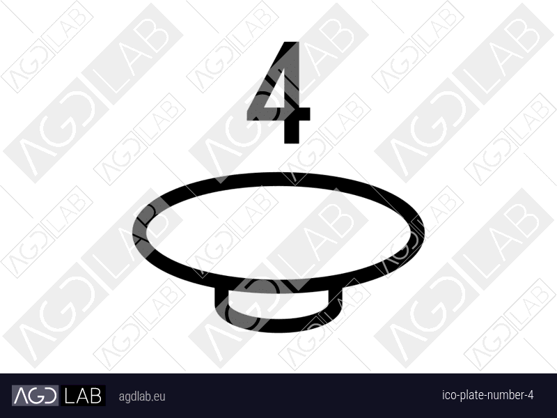 Plate number 4 icon