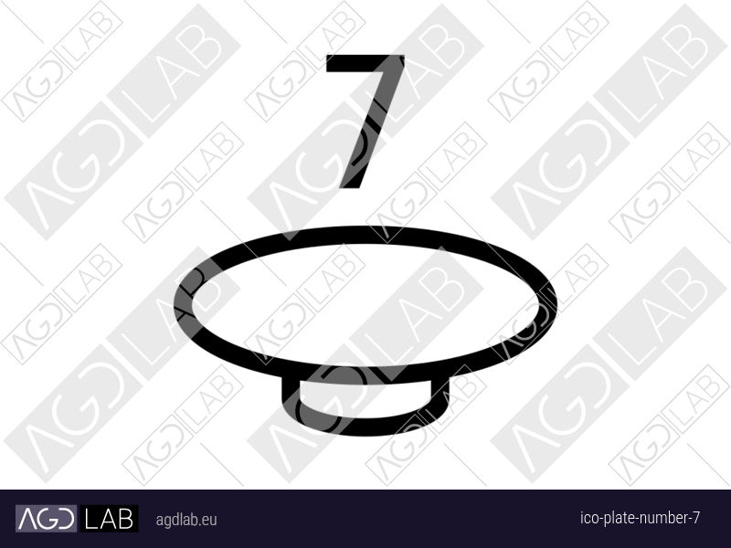 Plate number 7 icon