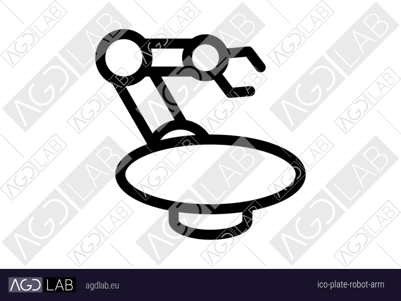 Plate robot arm icon