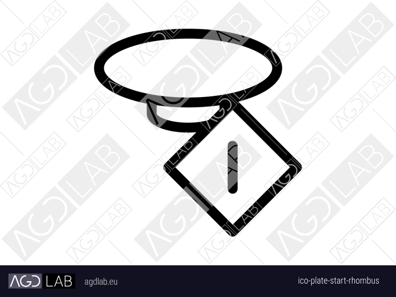 Plate start rhombus icon