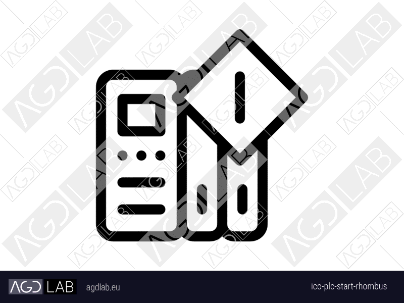 Plc start rhombus icon