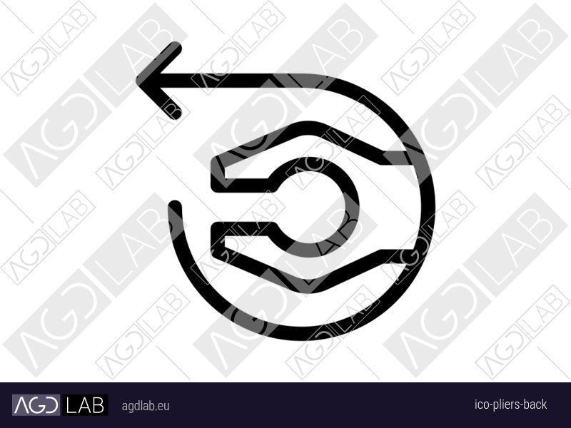 Pliers back icon