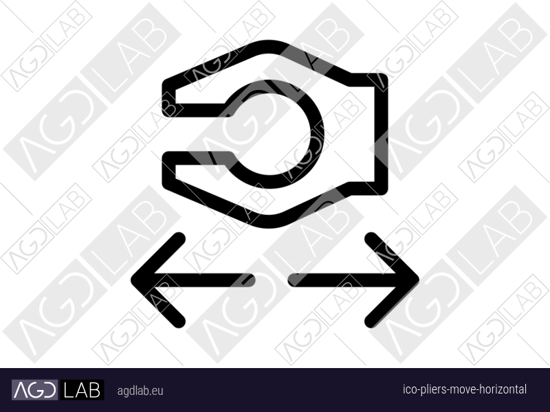 Pliers move horizontal icon