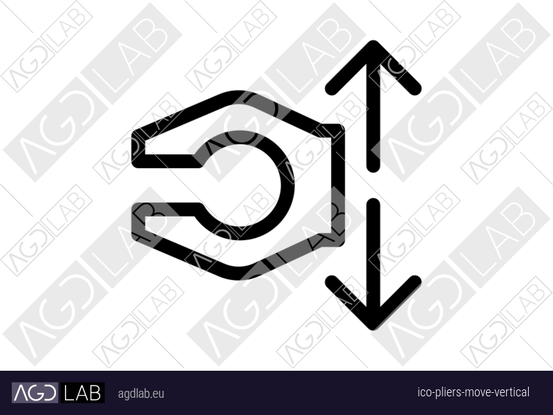 Pliers move vertical icon