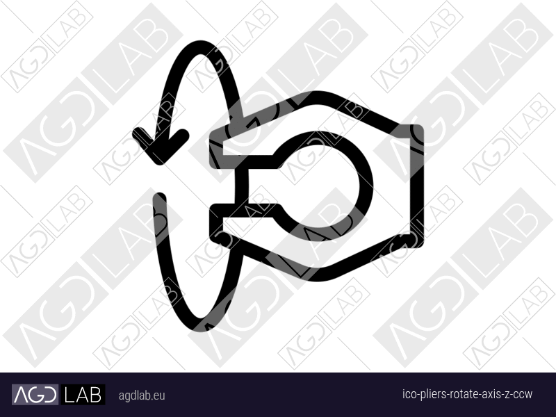 Pliers rotate axis Z ccw icon