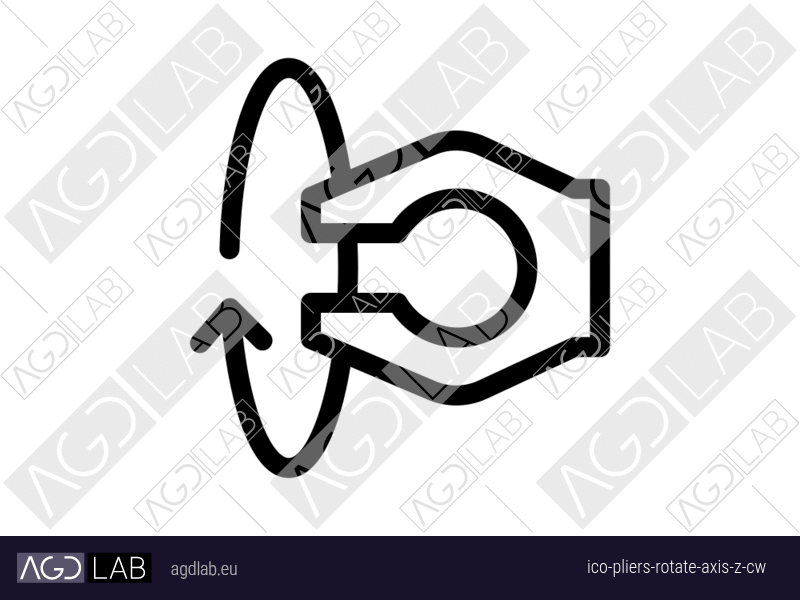 Pliers rotate axis Z cw icon