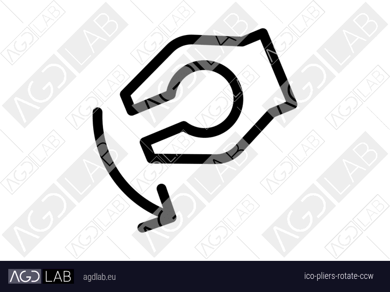 Pliers rotate ccw icon
