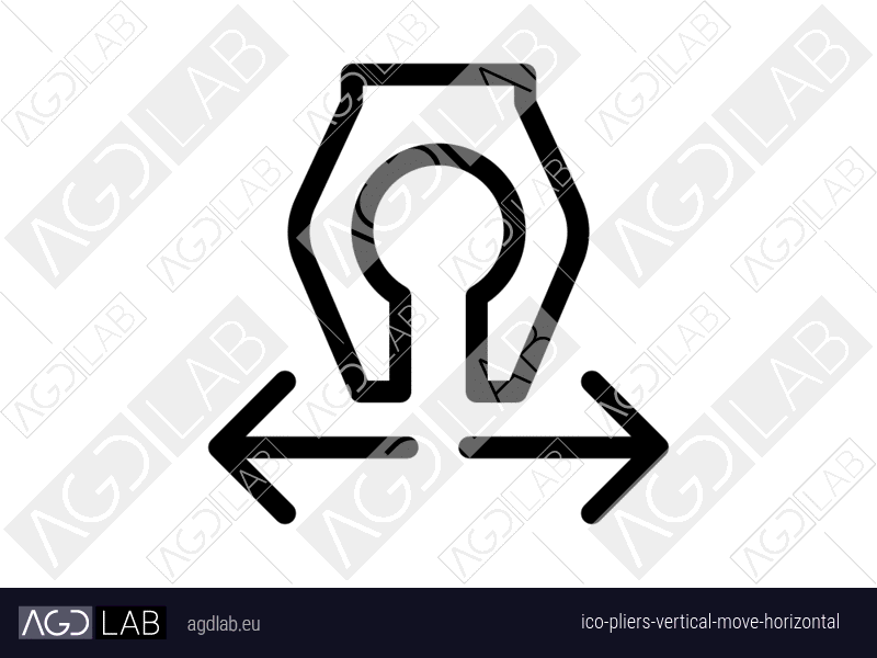 Pliers vertical move horizontal icon