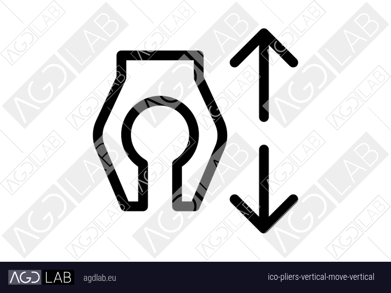 Pliers vertical move vertical icon
