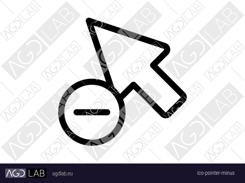 Pointer minus icon
