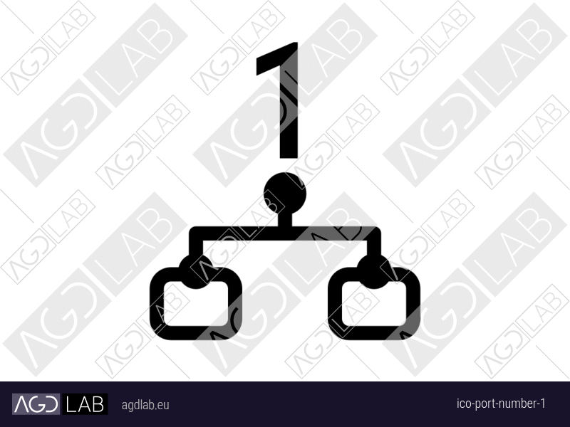 Port number 1 icon