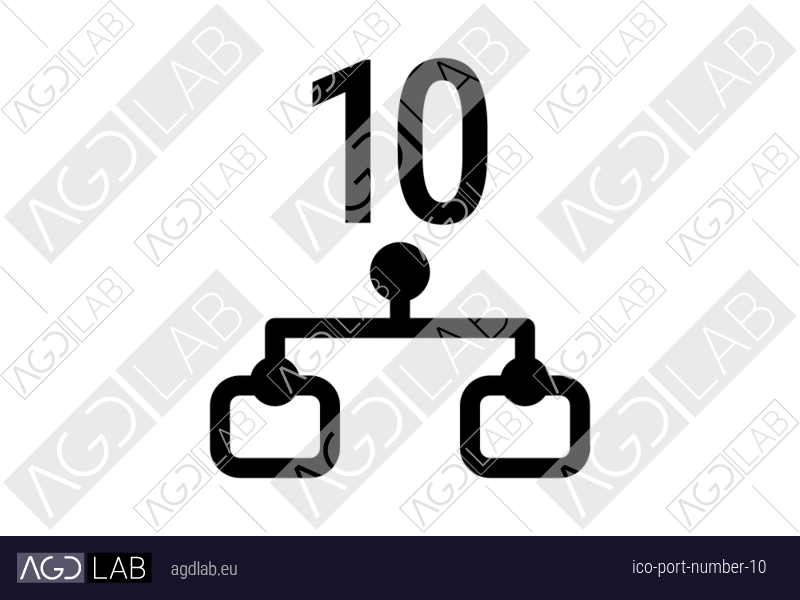 Port number 10 icon
