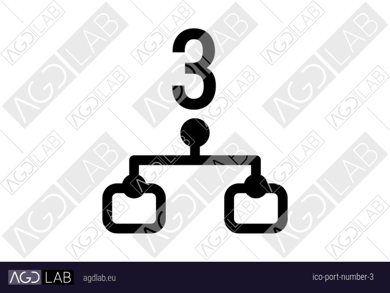 Port number 3 icon