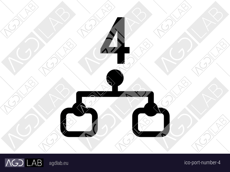 Port number 4 icon