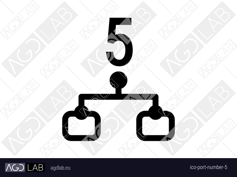 Port number 5 icon